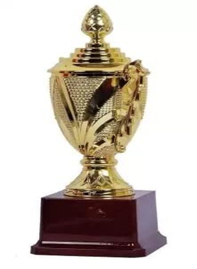 BAREEZE PURE Trophy for Winners | Metallic Fiber Gold Award Cup 7 Inch | Trophy for Party Celebrations, Ceremony, Appreciation Gift, Sport, Academy | Dancing Trophy | Pack of 1 - Image 3