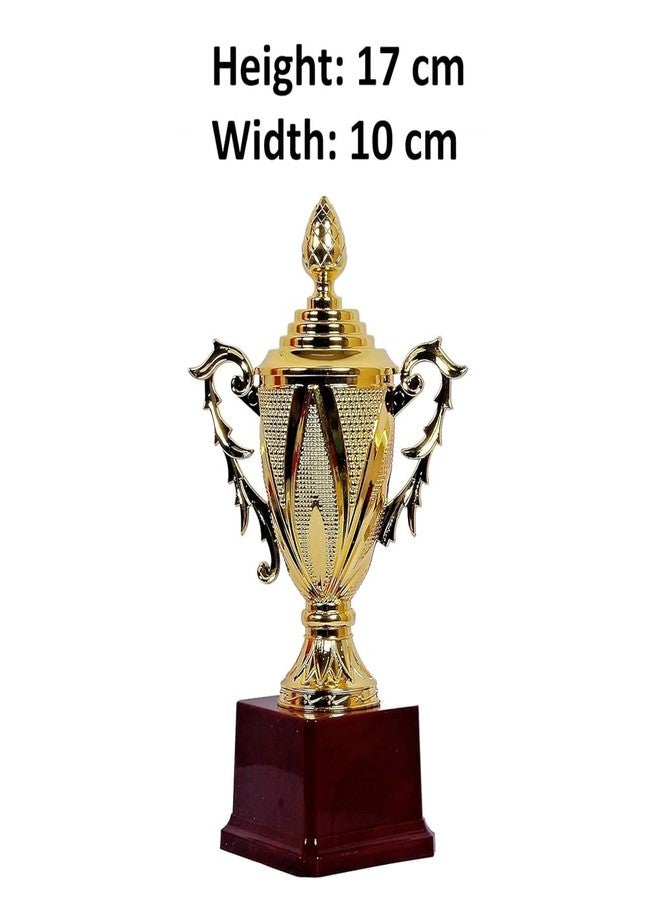 BAREEZE PURE Trophy for Winners | Metallic Fiber Gold Award Cup 7 Inch | Trophy for Party Celebrations, Ceremony, Appreciation Gift, Sport, Academy | Dancing Trophy | Pack of 1 - Image 2