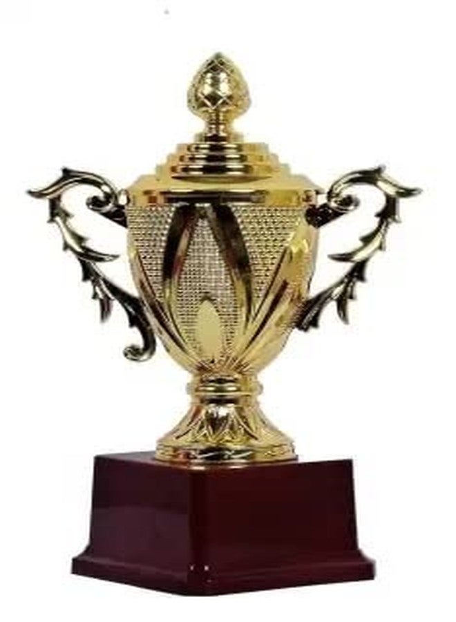 BAREEZE PURE Trophy for Winners | Metallic Fiber Gold Award Cup 7 Inch | Trophy for Party Celebrations, Ceremony, Appreciation Gift, Sport, Academy | Dancing Trophy | Pack of 1 - Image 1