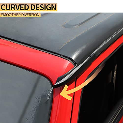 JeCar إكسسوار جيب رانجلر 2011-2018 جيكار جي كي هاردتوب مطر مزراب تمديد سكة تصريف المطر - Image 4