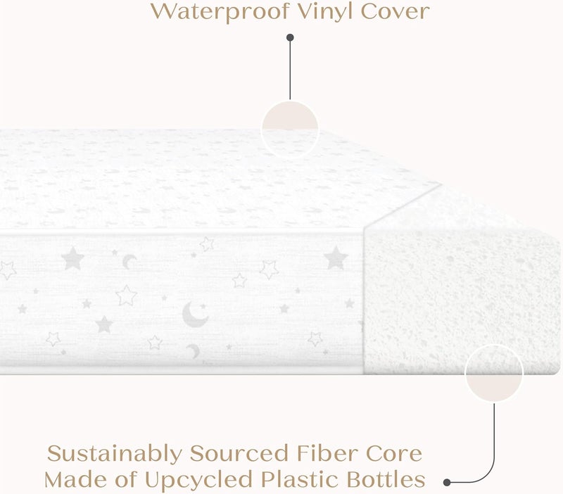 Delta Children Twinkle Galaxy Limited 4inch Mini Crib Mattress  Premium Sustainably Sourced Fiber Core  Waterproof  GREENGUARD Gold Certified NonToxic  5 Year Warranty  Made in USA - Image 5