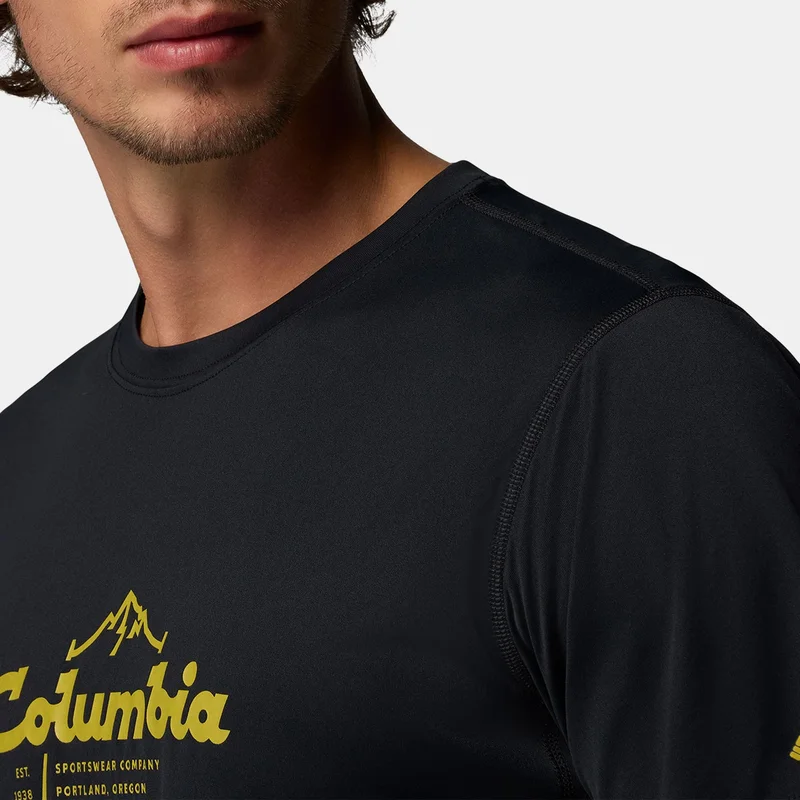 Columbia Black Men's Zero Rules Light Technical Hiking T-Shirt for Men | Best Price UAE