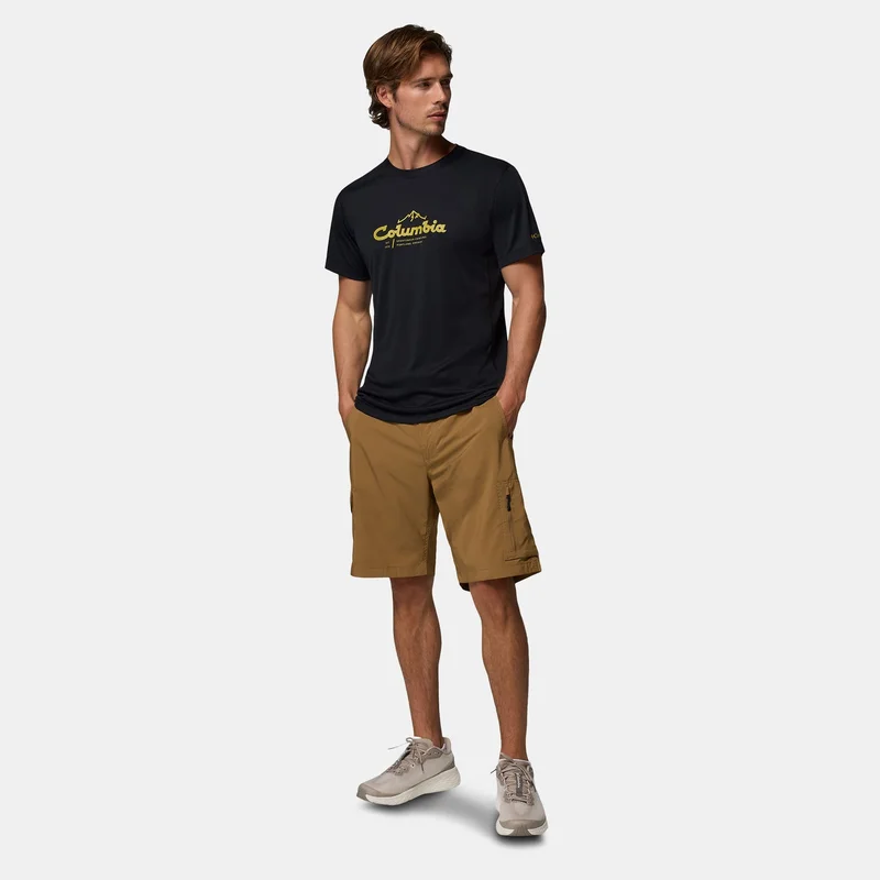 Columbia Black Men's Zero Rules Light Technical Hiking T-Shirt for Men | Best Price UAE