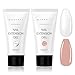 Makartt Poly Nail Gel Set Clear Nude Pink 2PCs 50ML Gel Builder for Extension Natural-Looking Nail Strengthener 3D Diy Hard Gel Manicures Home Salon - Image 2