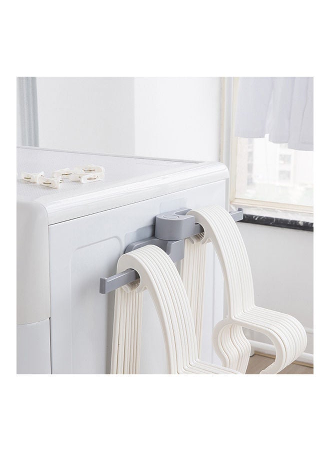 NIBEMINENT Wall Mounted Clothing Hanger Grey - Image 2