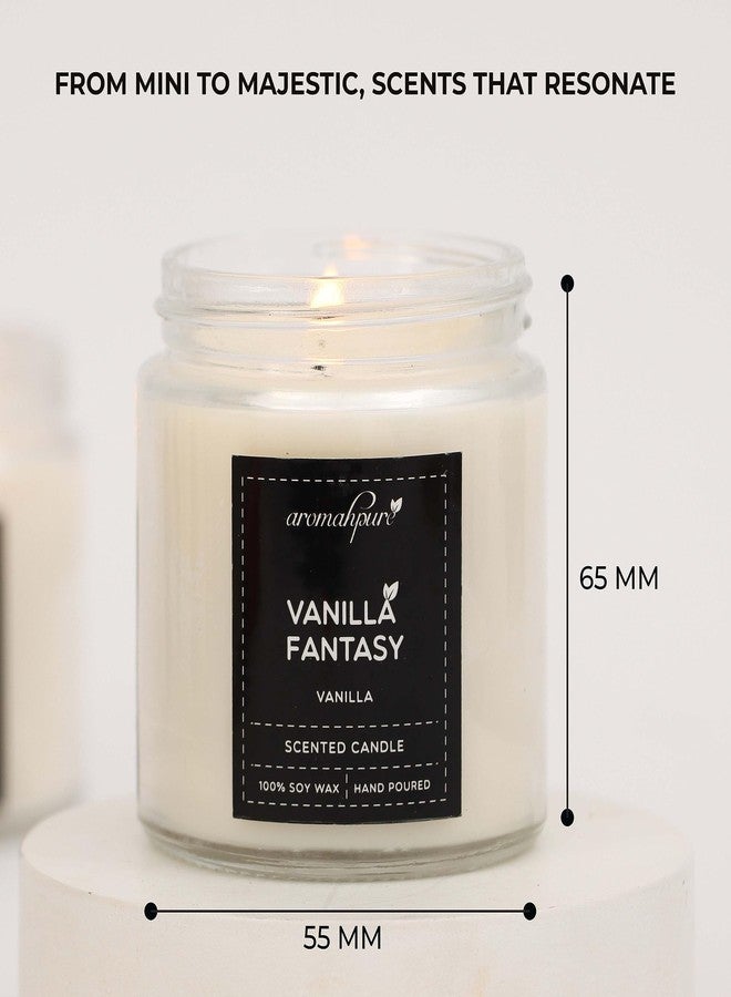 Aromahpure Scented Candles (55 Hours) (100% Soy Wax)- Handcrafted | Smoke-Free |Vanilla Fantasy -Vanilla, Charming Rose- Rose Candles for Home & Gift Sets.(Pack of 2), IFRA Certified - Image 2