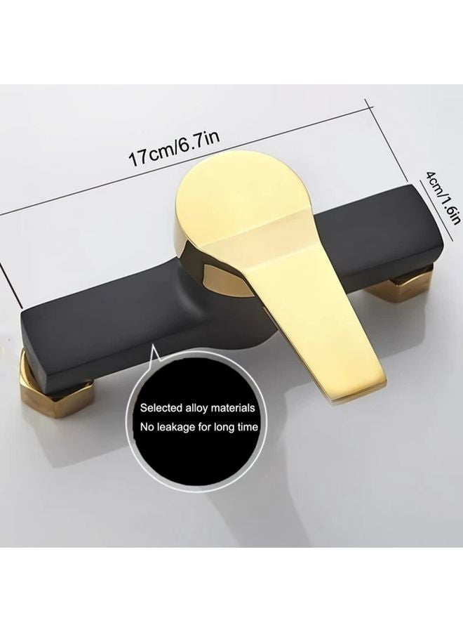 Black Golden Modern Metal Shower System Adjustable Diverter Wall Mounted No Electricity Needed Durable Home Spa - Image 4
