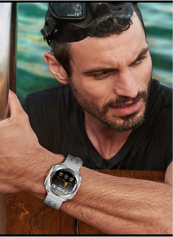 Topleo New Arrival Z7 Ultra Smart Watch,Compass Smart Watch For Outdoor Sport,Bluetooth Call,Heart Rate Fitness Monitor,Wireless Charging,Message Reminder,Sport Watch For Men And Woman,Water Proof,Gesture Control,Multifunctional,With 2 Bands  - Image 2