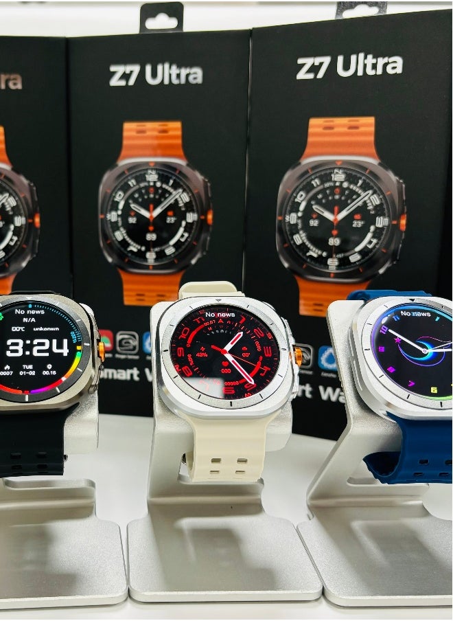 Topleo New Arrival Z7 Ultra Smart Watch,Compass Smart Watch For Outdoor Sport,Bluetooth Call,Heart Rate Fitness Monitor,Wireless Charging,Message Reminder,Sport Watch For Men And Woman,Water Proof,Gesture Control,Multifunctional,With 2 Bands  - Image 4
