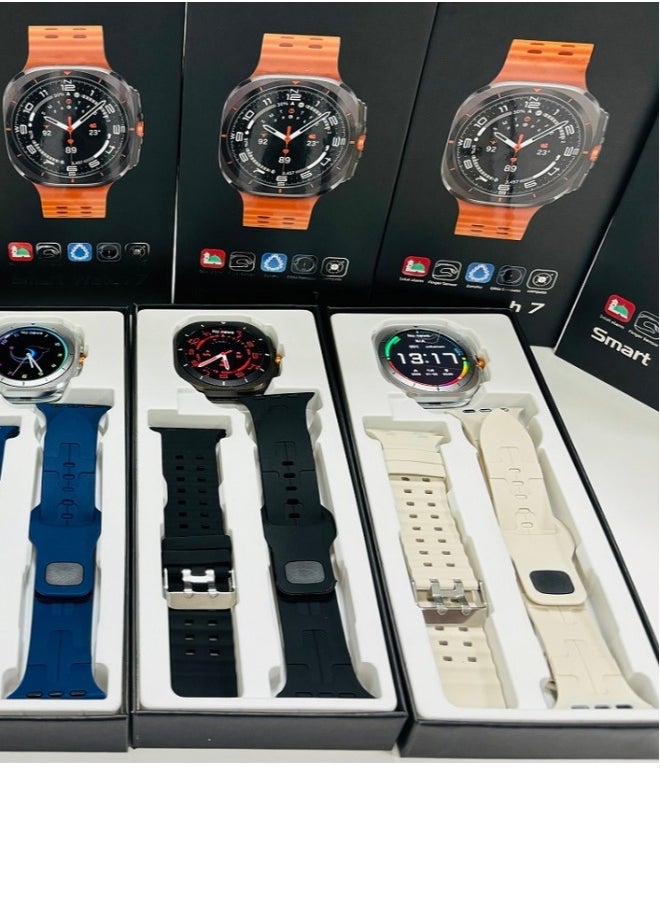 Topleo New Arrival Z7 Ultra Smart Watch,Compass Smart Watch For Outdoor Sport,Bluetooth Call,Heart Rate Fitness Monitor,Wireless Charging,Message Reminder,Sport Watch For Men And Woman,Water Proof,Gesture Control,Multifunctional,With 2 Bands  - Image 5
