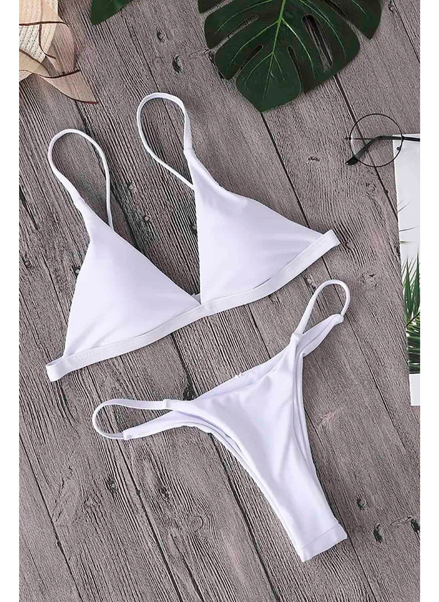 انجلسين Triangle Bikini Bottom White