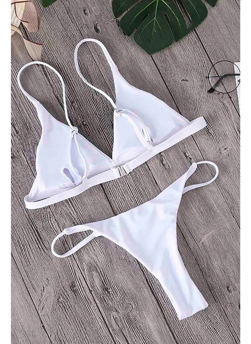 انجلسين Triangle Bikini Bottom White