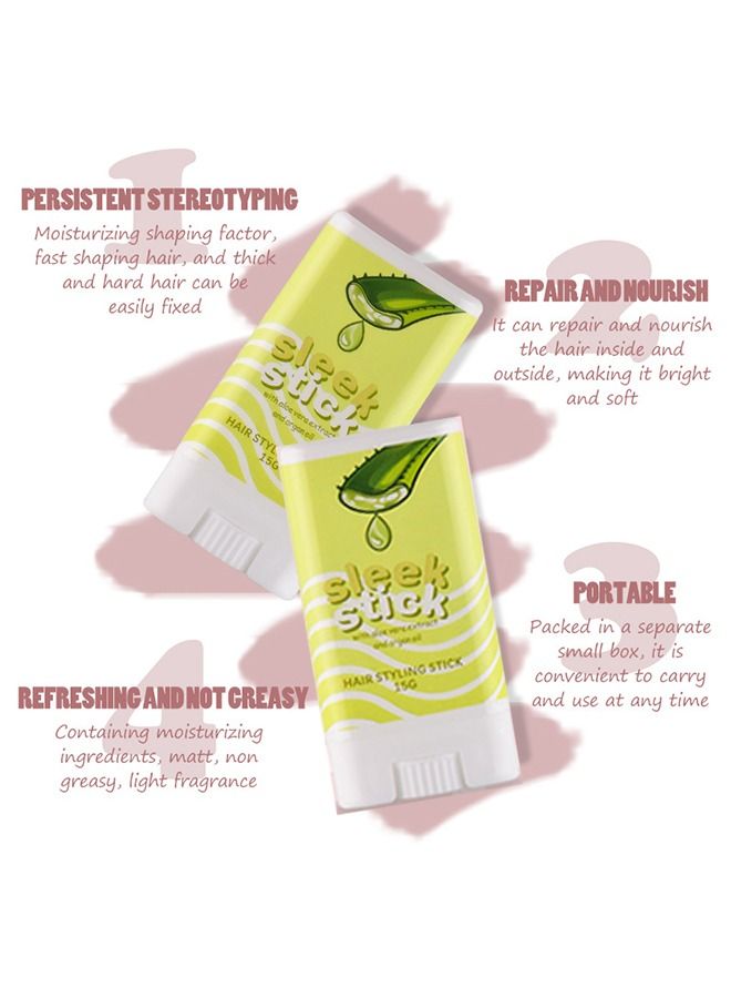 Dragon Ranee Hair Wax Stick - Hair Finishing Stick - Hair Mascara for Flyaway Tamer - Fly Away Hair Tamer Stick for Enhance Gloss of Hair - Anti Frizz Broken Hair Baby Hair Flash Moment Flyaway Stick - Non-Greasy - Image 4