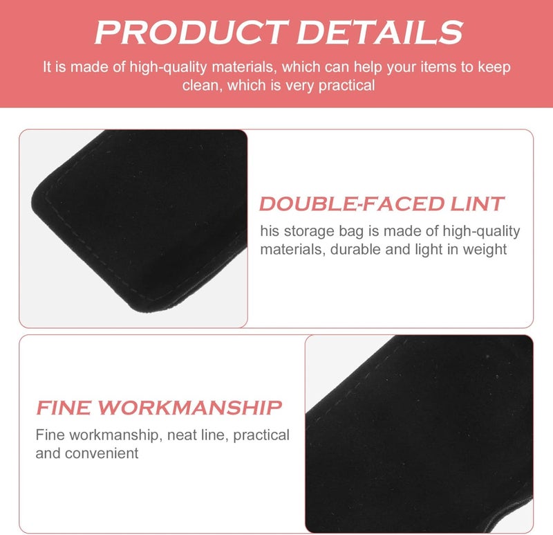 Bag Gloss Pouch Lint Xm Christmas Party Lint: Favor Lip Organizer Bag Wedding Chapstick Cosmetics Simple Outdoor Black Travel Candy Perfume - Image 2