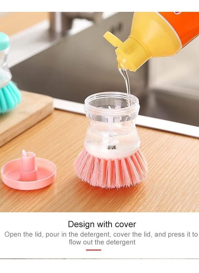 Generic Dishwashing Brush with Soap Dispenser - Random Color | Efficient & Easy Cleaning  - Image 2