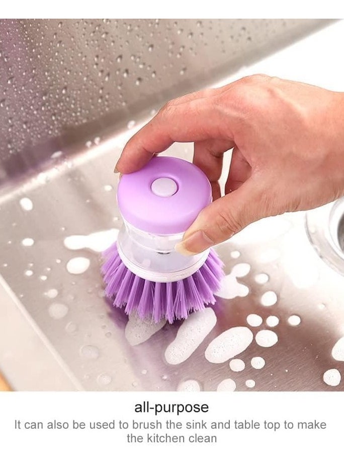 Generic Dishwashing Brush with Soap Dispenser - Random Color | Efficient & Easy Cleaning  - Image 4