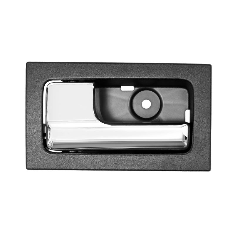 Gledewen Interior Door Handle Compatible with 20092014 Ford F150 FrontRear Inside Left Driver Side CL3Z1522601GA 9L3Z1522601CB 90826 Chrome Lever Black Housing Inner Handle