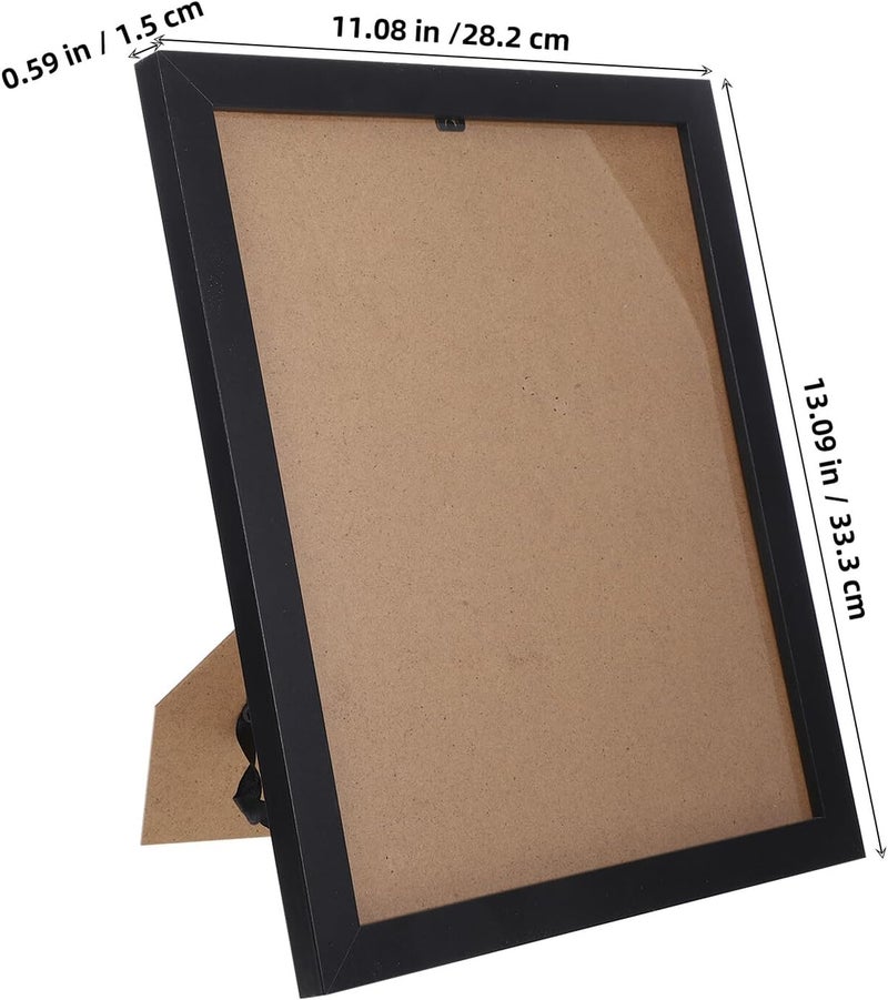 مجموعة إطارات صور خشبية (5 قطع)، مقاس 10×12 بوصة، لون أسود ثابت، لعرض الصور، مناسبة للديكور المنزلي على الجدران وأسطح المكاتب - Image 2