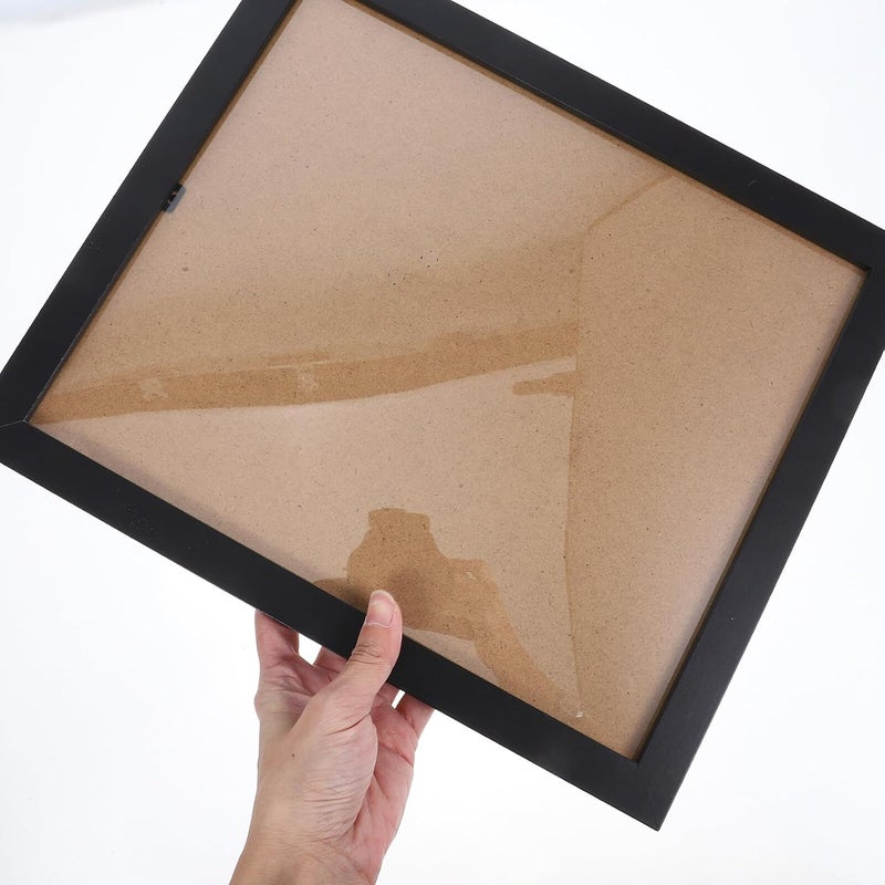 مجموعة إطارات صور خشبية (5 قطع)، مقاس 10×12 بوصة، لون أسود ثابت، لعرض الصور، مناسبة للديكور المنزلي على الجدران وأسطح المكاتب - Image 4