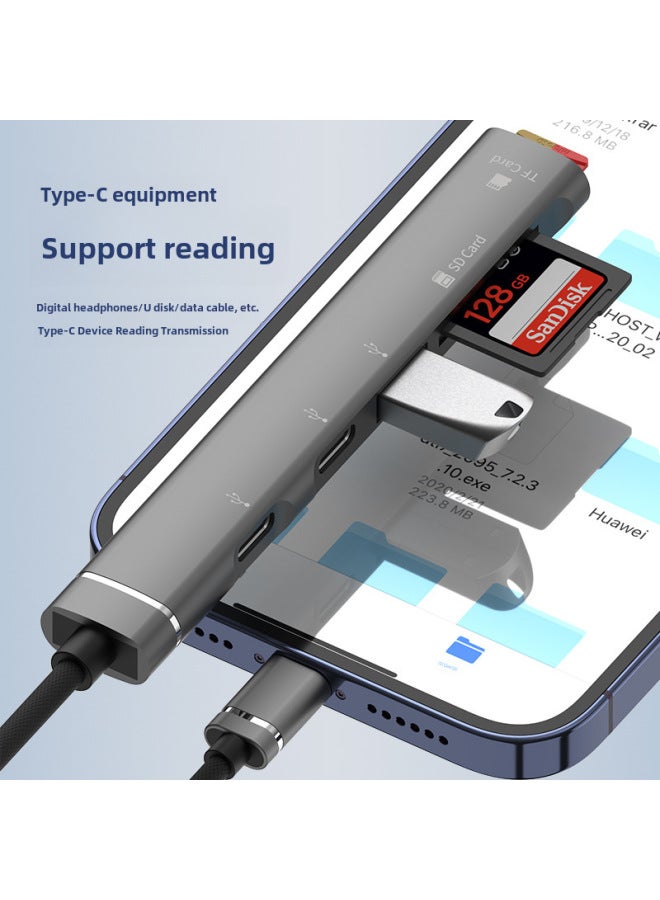 نيوترل 5 في 1 محور USB-C ممتد قارئ بطاقات لهواوي واجهة Type-C إلى USB وبطاقة الذاكرة USB-C - Image 3