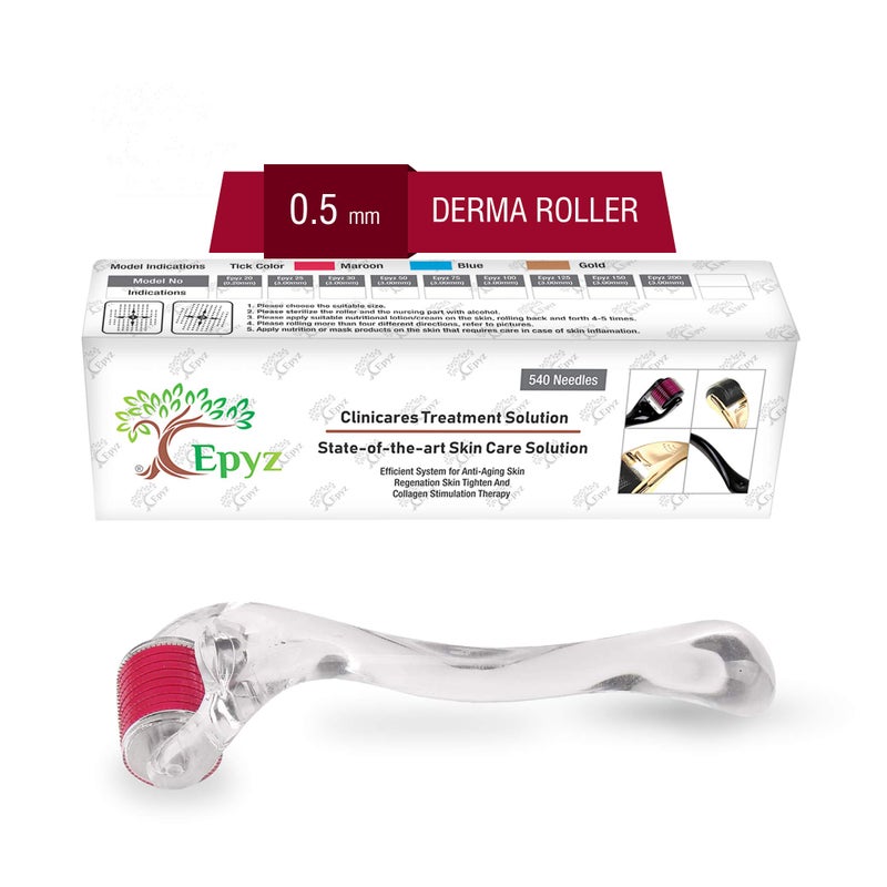 Epyz Transparant Derma Roller With 540 Titanium Alloy Needles (0.5mm, Pink) - Image 5