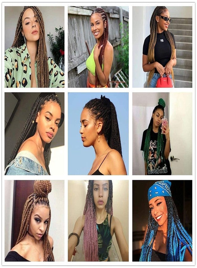 ShowCoco Pre-stretched Braiding Hair Extension Professional Crochet Braiding Hair 32 Inch 8 Packs Hot Water Setting Perm Yaki Synthetic Hair for Twist Braids (32inch,#1B/27) - Image 5