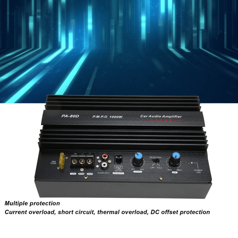 Plyisty Plyisty Car Power Amplifier Board, 1000W Mono Subwoofer Plate Amp, High Power, Multiple Protections, Fine Craftsmanship, Quality Material - Image 2