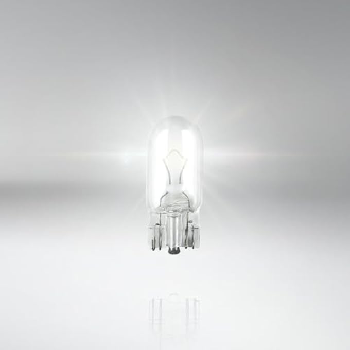 أوسرام مصباح هالوجين أصلي W5W، رقم لوحة السيارة وموضعها، 282502B، 12 فولت، 282502B، بثور مزدوجة، مصباحان، أبيض وشفاف - Image 4