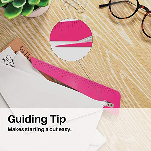 Uncommon Desks Ruler & Letter Opener Combo - Easy to Hold - Oversized Grip - Colorful 6 Inch Ruler - Envelope Opener w/Measuring Tool - Perfect for Crafts, Drafting, Sewing, & Drawing - (3 Pack) - Image 4