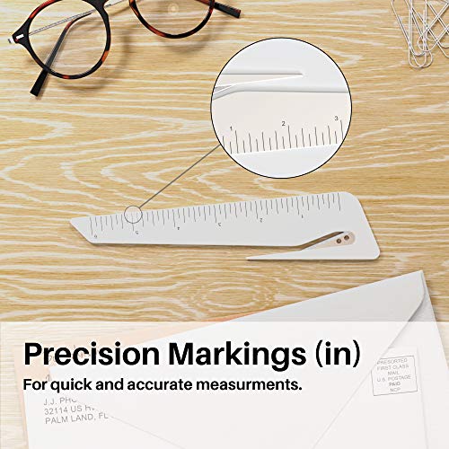 Uncommon Desks Ruler & Letter Opener Combo - Easy to Hold - Oversized Grip - Colorful 6 Inch Ruler - Envelope Opener w/Measuring Tool - Perfect for Crafts, Drafting, Sewing, & Drawing - (3 Pack) - Image 3
