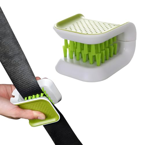 KVAEY Car Seat Belt Cleaning Brush UShaped Auto Interior Washing Brush with DoubleSided Bristles Closeable Safety Belt Bristle Scrubber Cutlery Cleaner Brush for Car Home 1 PCS - Image 1