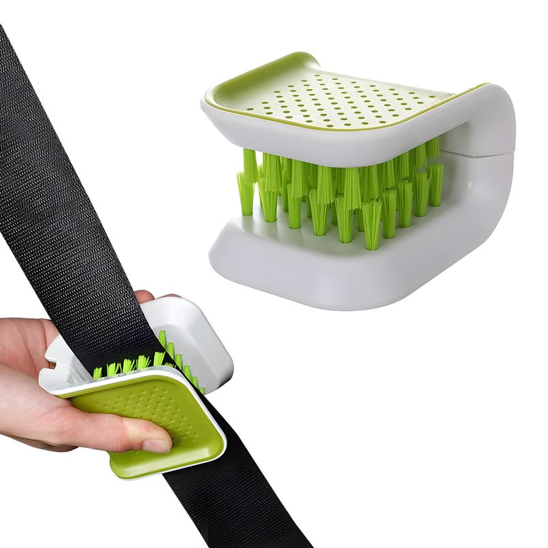 KVAEY Car Seat Belt Cleaning Brush UShaped Auto Interior Washing Brush with DoubleSided Bristles Closeable Safety Belt Bristle Scrubber Cutlery Cleaner Brush for Car Home 1 PCS - Image 3