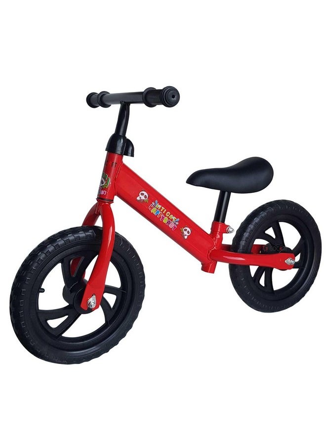 GOCART WITH G LOGO - GOCART WITH G LOGO Lightweight Pedal Free Adjustable Seat Kids Balance Bicycle For Girls And Boys (Red, Black Mag Wheel), Rigid - Image 1