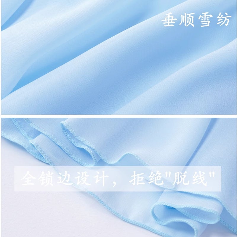 Children'S Dance Gauze Skirt Chiffon Skirt Ballet Apron Lace-Up Chinese Dance Grading Outside Dance Skirt - Image 5