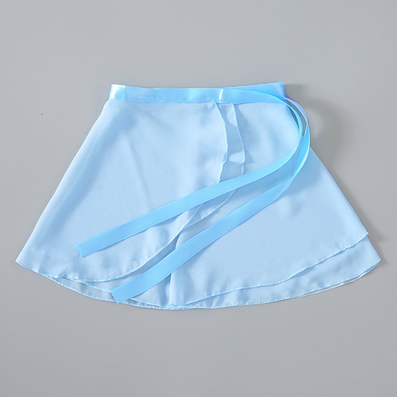 Children'S Dance Gauze Skirt Chiffon Skirt Ballet Apron Lace-Up Chinese Dance Grading Outside Dance Skirt - Image 1