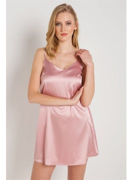 Magic Form 7270 Women's Pink Strappy Satin Nightgown  - Image 1