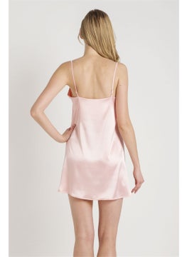 Magic Form 7270 Women's Pink Strappy Satin Nightgown  - Image 3