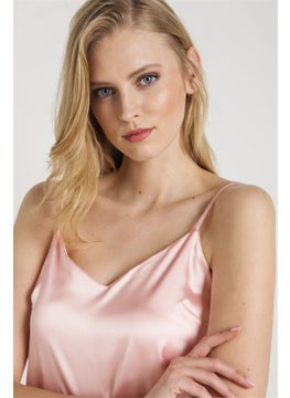 Magic Form 7270 Women's Pink Strappy Satin Nightgown  - Image 2
