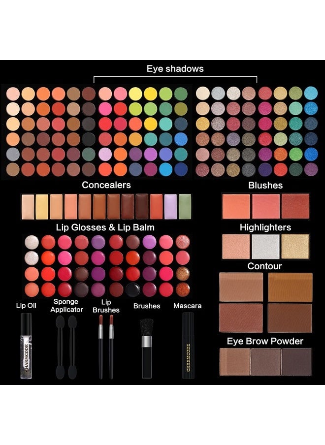 CHARMCODE Professional All in One Makeup Kit for Women Full Kit - 186 Colors Make Up Palette Gift Set - Including Eyeshadow, Lip Gloss, Concealer, Highlighter, Contour, Brow Powder, Mascara, Blush & Brush  - Image 2