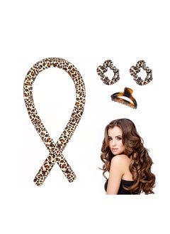 Heatless Hair Rollers Hair Curlers for Long Hair with Hair Clips and Scrunchie No Heat Curls Silk Ribbon Hair Rollers Sleeping Soft Headband Wave Formers Hair Curlers DIY Hair Styling Tools