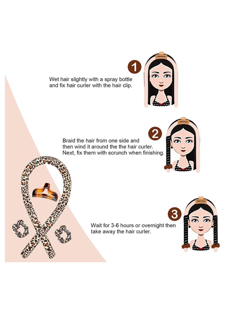 SYOSI - Heatless Hair Rollers Hair Curlers for Long Hair with Hair Clips and Scrunchie No Heat Curls Silk Ribbon Hair Rollers Sleeping Soft Headband Wave Formers Hair Curlers DIY Hair Styling Tools - Image 1