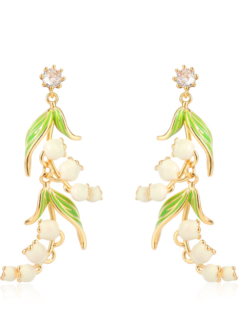 QUAINT French Lily of the Valley Earrings - Image 1