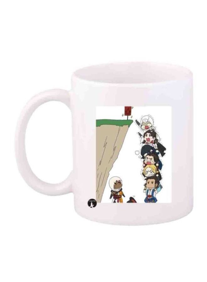 RKN Assassin's Creed Video Game Character Printed Coffee Mug White/Beige/Green - Image 1