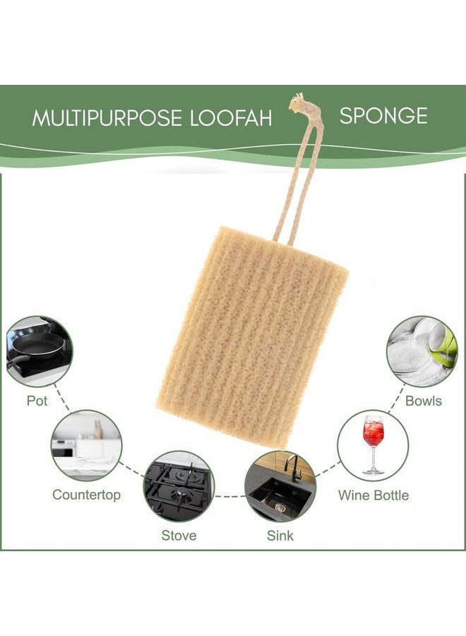 Scarlet Line Natural Exfoliating Jute Bath Shower Spa Loofah Sponge for Bathing Scrubbing Massaging Rubbing Rejuvenating Daily Skin Cleansing Care - Image 2