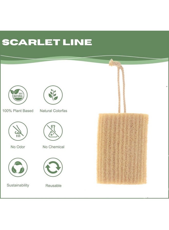 Scarlet Line Natural Exfoliating Jute Bath Shower Spa Loofah Sponge for Bathing Scrubbing Massaging Rubbing Rejuvenating Daily Skin Cleansing Care - Image 3