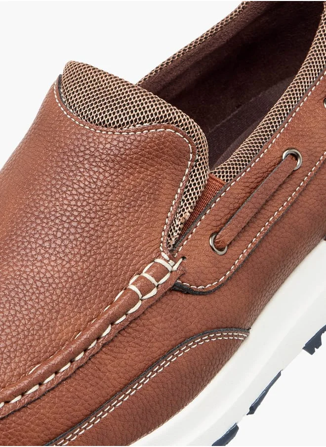Le Confort Men's Panelled Slip-On Loafers with Pull Tabs