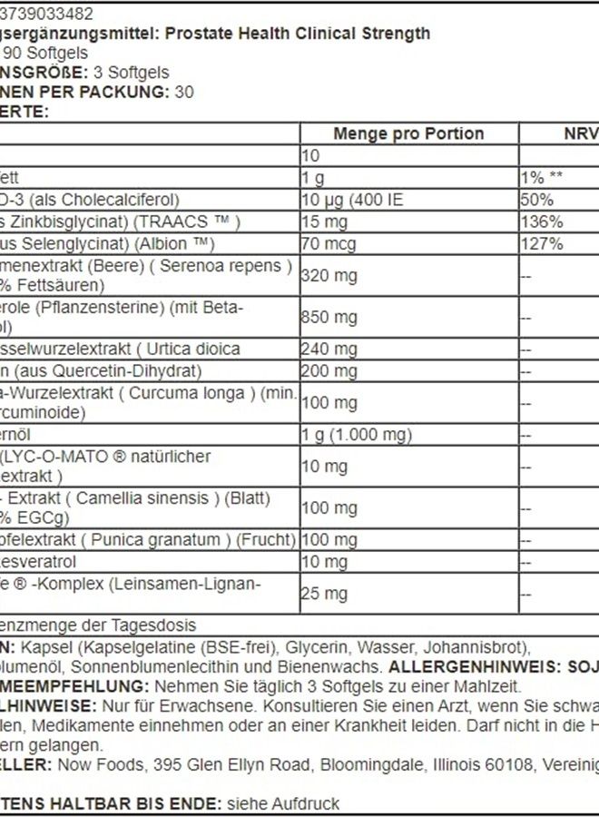 now Prostate Health Clinical Strength - 90 Softgels by Now - Image 2