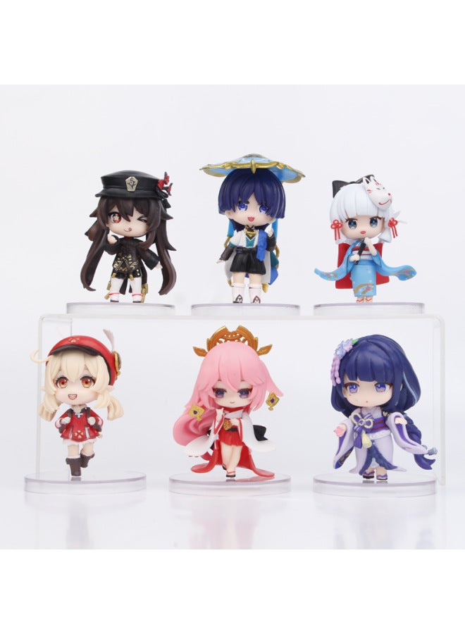 Cartoon Animation Series Hand-made Model Toy Desktop Decoration Doll Gashapon Machine Doll Cake Decoration-Color:6 Full-time Hunters Of The 1st Generation 10cm