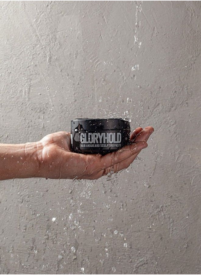 MASC - GLORYHOLD Beard Sculptor and Hair Styling Paste from MASC KUSCHELBÄR by Jeff Chastain - 4 oz Magnum Jar, Paraben-free & Cruelty-free - Easy to Use Paste Provides Durable Hold for Beard & Hair - Image 1
