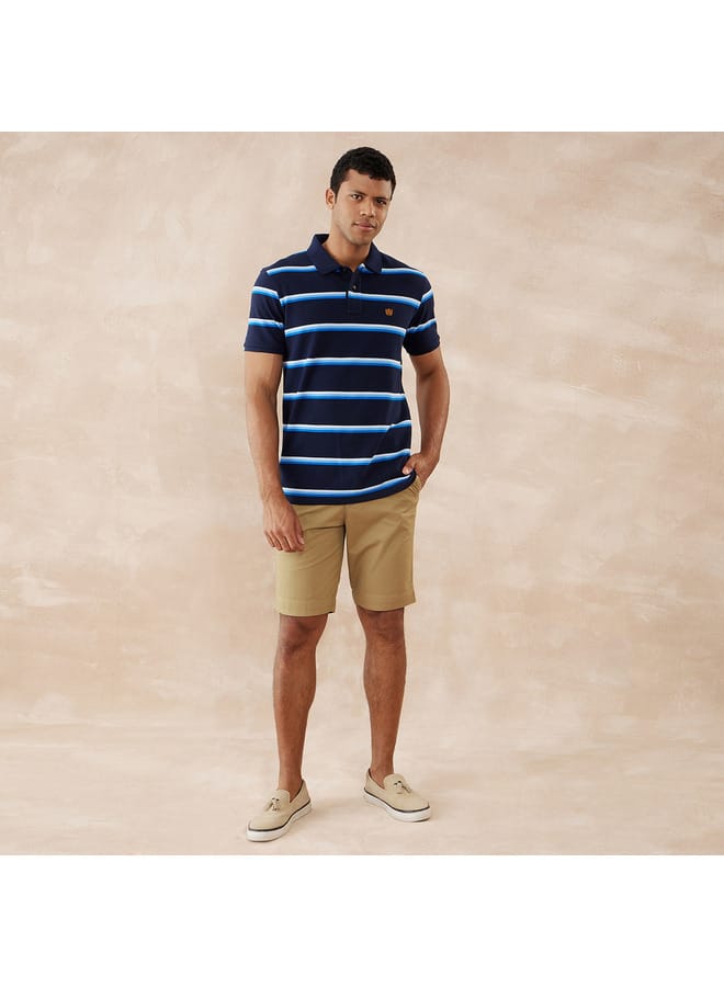 Fahrenheit Striped Polo T-shirt with Short Sleeves